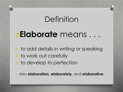 what does elaborate mean in an essay what is the importance of using vivid language in academic writing